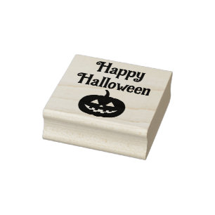 Happy Halloween Kürbislaterne Face Gummistempel