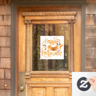 Happy Halloween-Kürbislaterne Fensteraufkleber