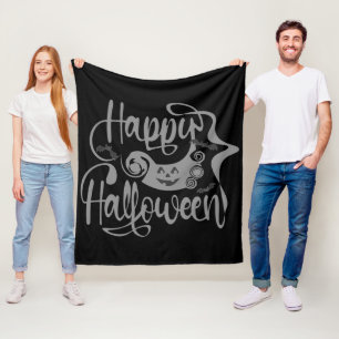 Happy Halloween-Kürbislaterne Fleecedecke