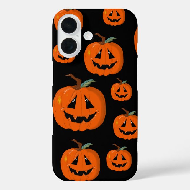 Happy Halloween Kürbislaterne Illustrative Kunst iPhone 16 Hülle (Rückseite)