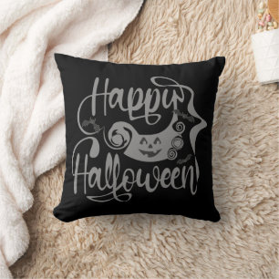Happy Halloween-Kürbislaterne Kissen