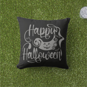 Happy Halloween-Kürbislaterne Kissen