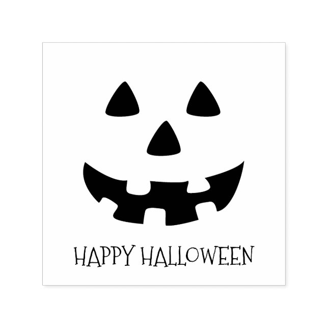 Happy-halloween-Kürbislaterne Permastempel (Design)