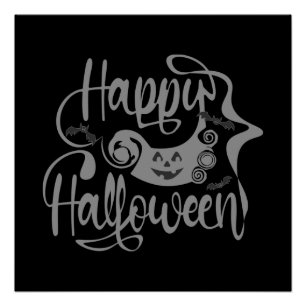 Happy Halloween-Kürbislaterne Poster