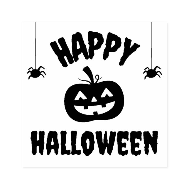 Happy Halloween Kürbisse Gummistempel (Prägung)