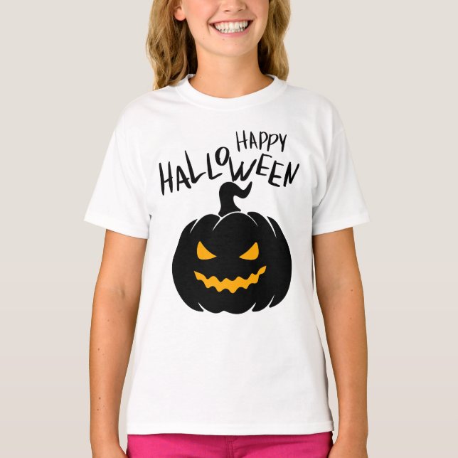 Happy Halloween Kürbisse T-Shirt (Vorderseite)
