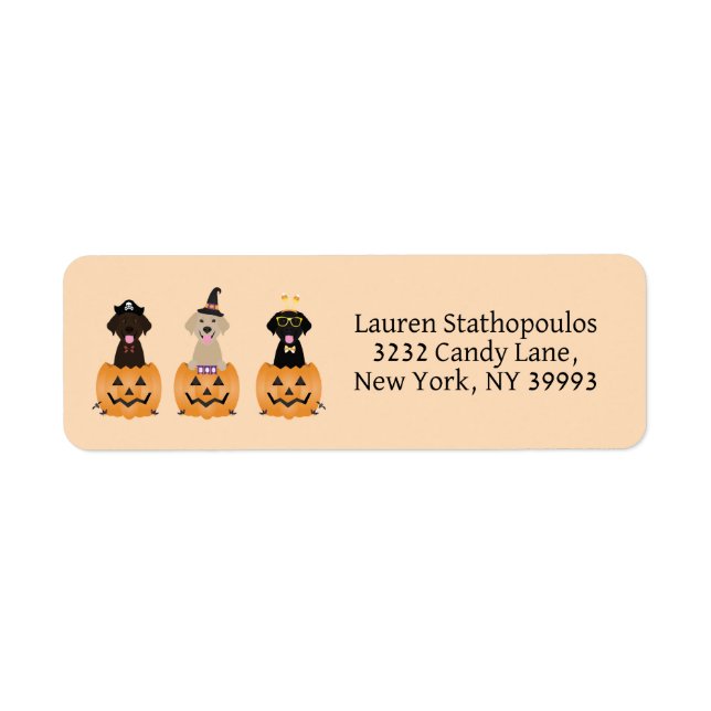 Happy Halloween Labrador Retriever Dogs Pumpkin (Vorne)