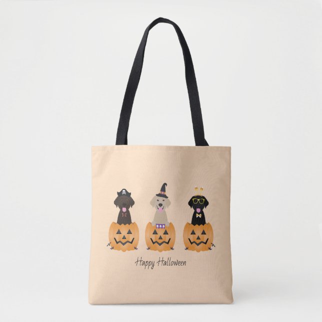 Happy Halloween Labrador Retriever Dogs Pumpkin Tasche (Vorderseite)