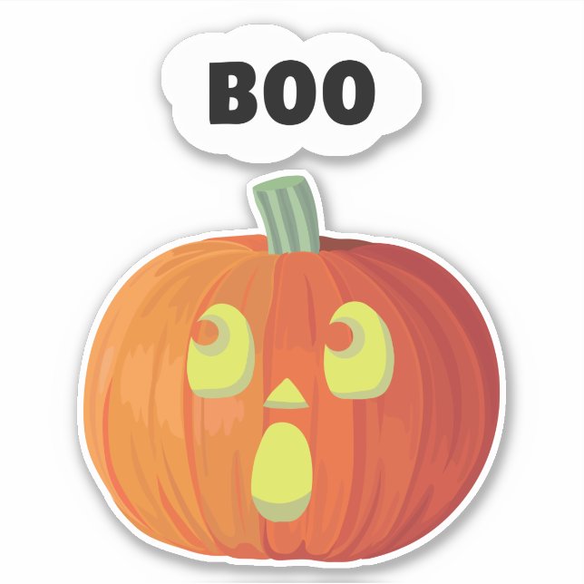 Happy Halloween Lächeln Pumpkin Sticker (Vorderseite)