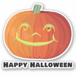 Happy Halloween Lächeln Pumpkin Sticker