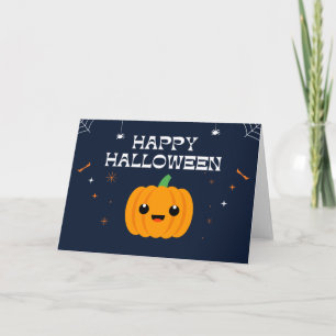 Happy Halloween Lächelnde Pumpkin Card Kinder Teen Karte