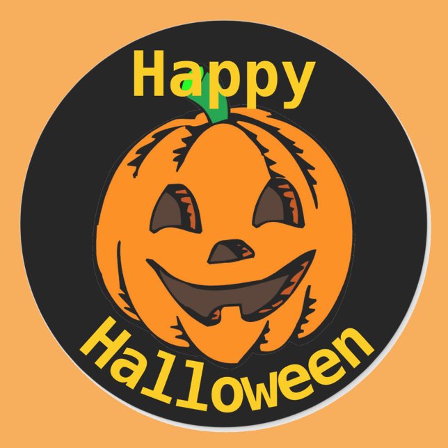 Happy Halloween Laghing Pumpkin 20 Stickers (Von Creator hochgeladen)