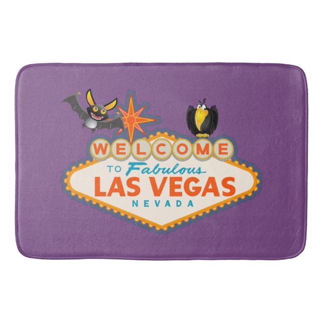 Happy Halloween Las Vegas Style Badematte (Vorderseite)