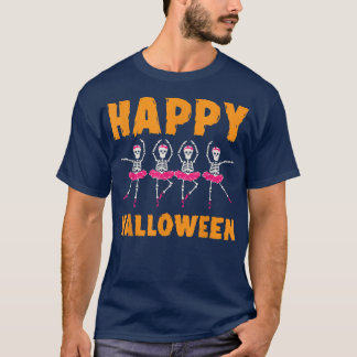 Happy Halloween Lazy Costume Tanz Skeleton Ball T-Shirt