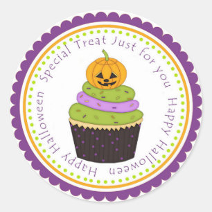 Happy Halloween Leckerei Geschenk Etikett Aufklebe Runder Aufkleber