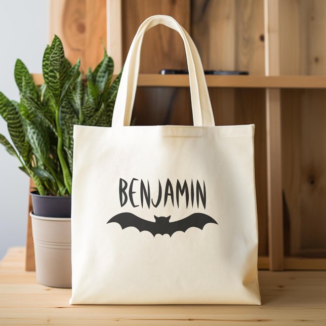 Happy Halloween Leckerei Individuelle Name Niedlic Tragetasche (Custom Tote Bag)