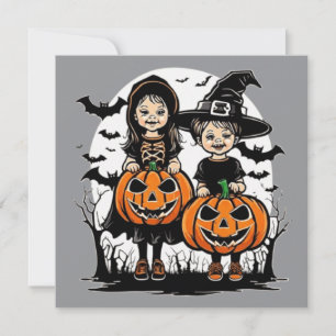 Happy Halloween Leckerei oder Tricks Design Dankeskarte