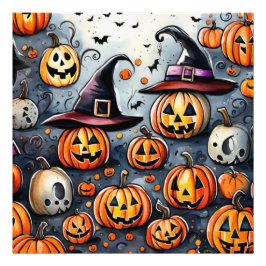Happy Halloween Leckerei oder Tricks Design Fotodruck