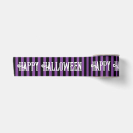 Happy Halloween Lila Black Hexe Stripes Satinband