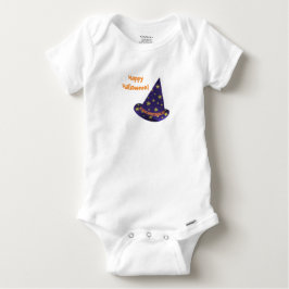 Happy Halloween Lila Wizard Hat Kleinkind Shirts
