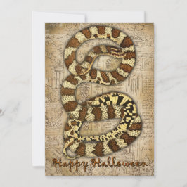 Happy Halloween Macabre Snake Card Einladung