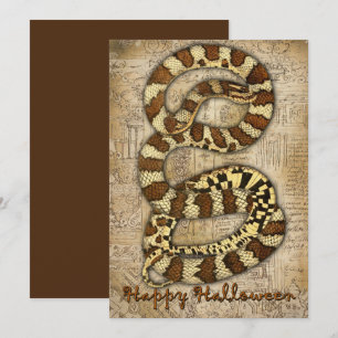 Happy Halloween Macabre Snake Card Einladung