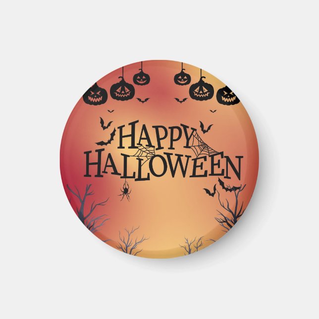 Happy Halloween Magnet Orange (Vorne)