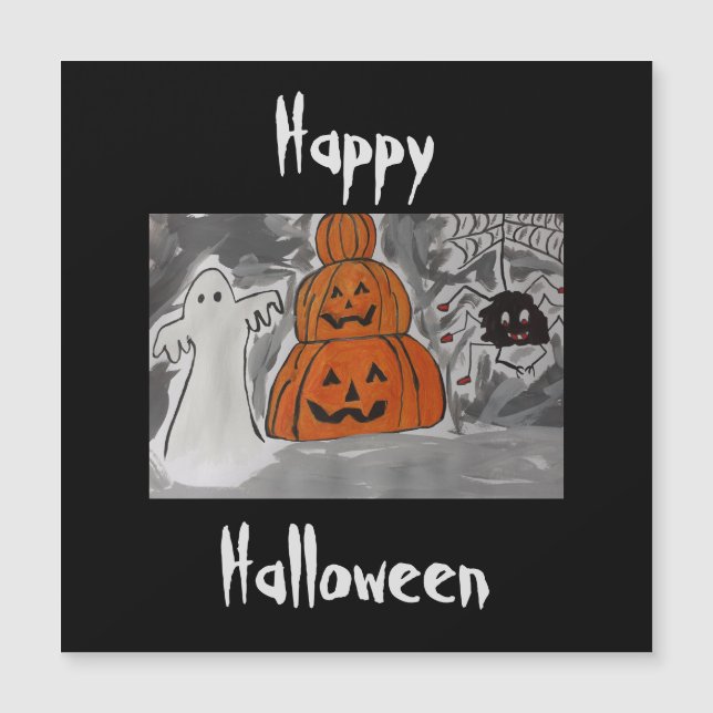 Happy Halloween Magnetkarte (Vorderseite)