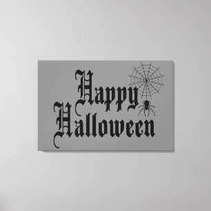Happy Halloween minimalistische Typografie Leinwanddruck