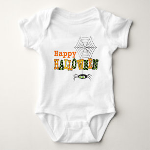 Happy Halloween mit Niedlicher Spinne & Web Baby Strampler