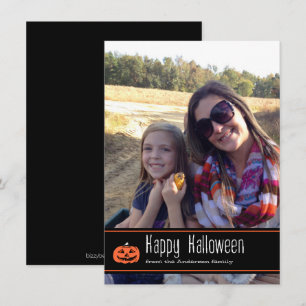 Happy Halloween mit Pumpkin   Fotokarte Karte