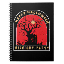 Happy Halloween Mitternacht Party Notizblock