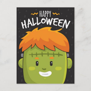 Happy Halloween Monster Postkarte
