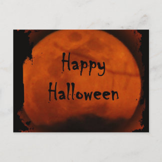 Happy Halloween Moon Postkarte