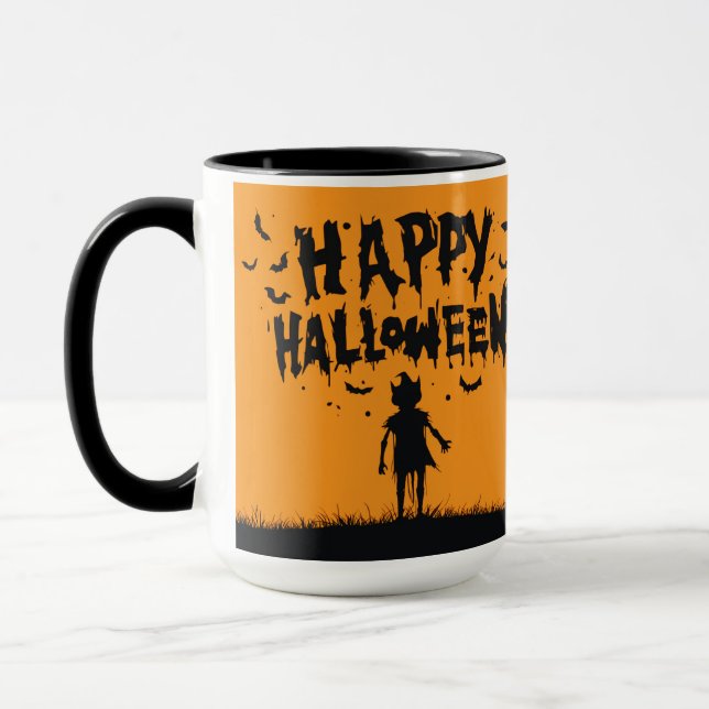 Happy Halloween:Mug with Mysterious Silhouette Tasse (Links)