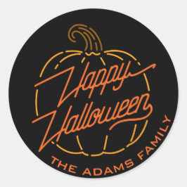 Happy Halloween Neon Personalisiert Stickers