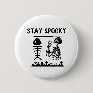 Happy Halloween Niedlich Ghost Boo Pattern Button