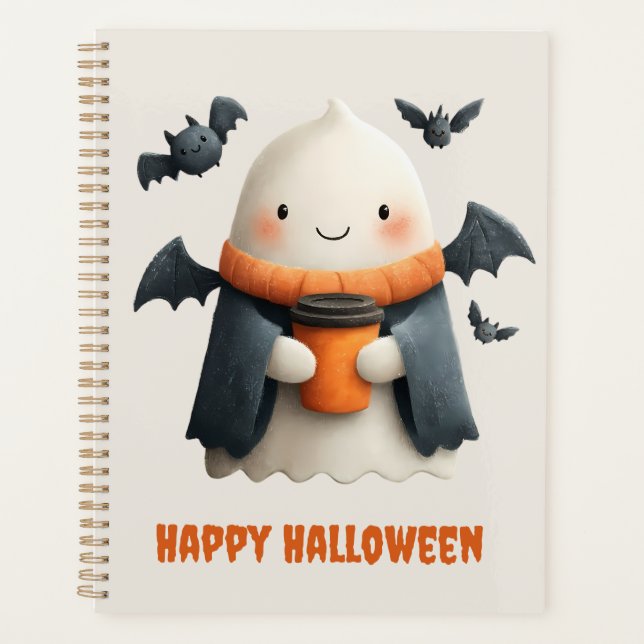 Happy Halloween Niedlich Ghost Design Planer (Vorderseite)