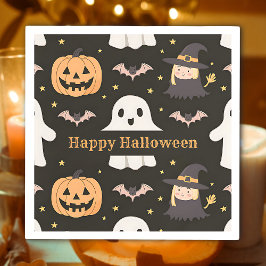 Happy Halloween Niedlich Ghost Pumpkin Hexenpapier Serviette