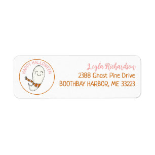 Happy Halloween Niedlich Ghost Rücksendeadresse