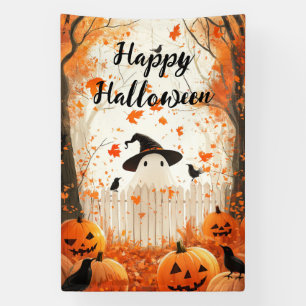 Happy Halloween Niedlich Ghost und Pumpkins Banner