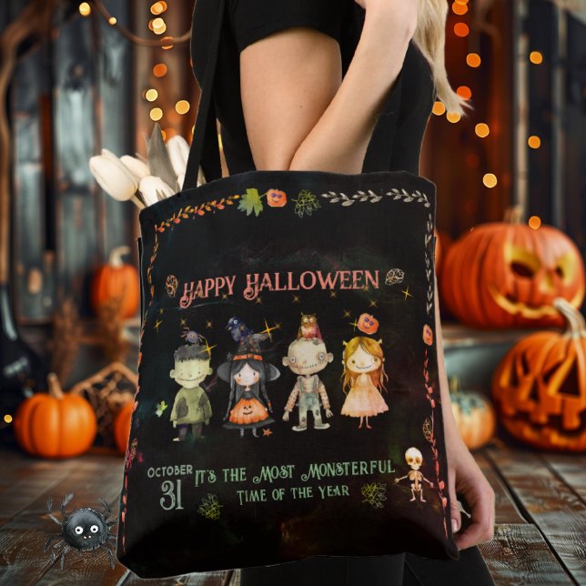 Happy Halloween Niedlich Monsters Party Tasche (Happy Halloween Cute Monsters Party Tote )