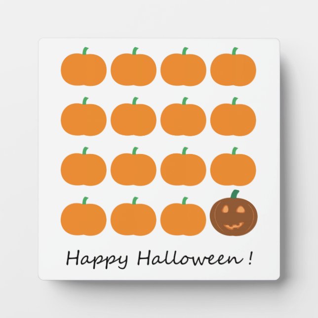 Happy Halloween Niedlich Pumpkin Patch Fotoplatte (Vorderseite)
