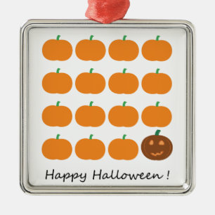 Happy Halloween Niedlich Pumpkin Patch Silbernes Ornament