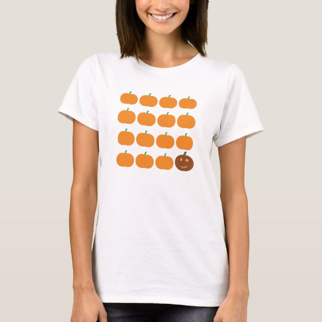 Happy Halloween Niedlich Pumpkin Patch T-Shirt (Vorderseite)