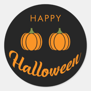 Happy Halloween Niedlich Pumpkins Family Party Runder Aufkleber