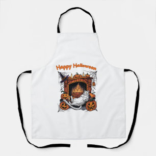 Happy Halloween Niedliche Katze Hexe Schürze