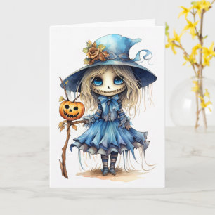 Happy Halloween   Niedliche Puppenwitz Karte