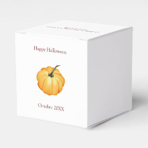 Happy Halloween niedlicher Orangenkürbis mit Datum Geschenkschachtel