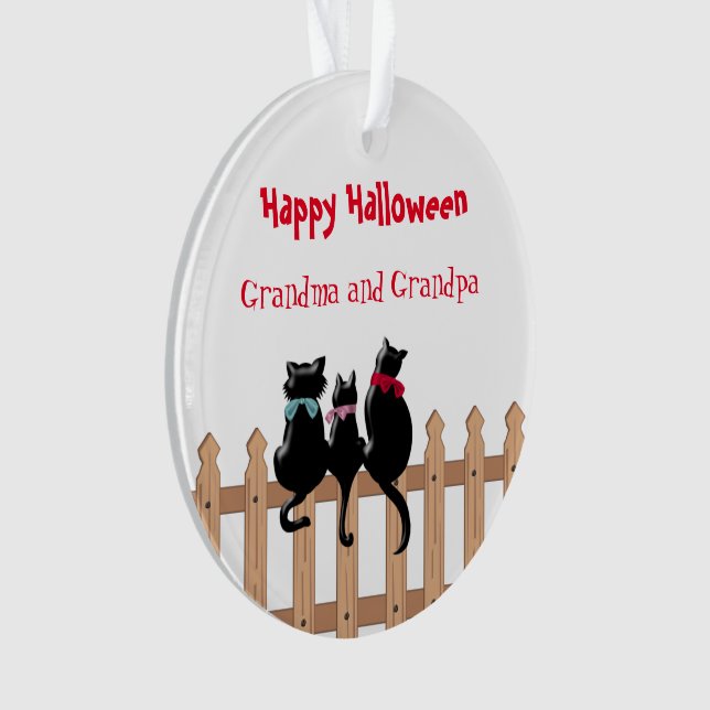 Happy Halloween Oma und Opa Ornament (Vorderseite)